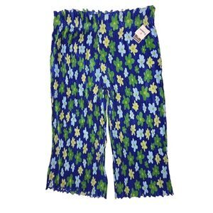 Sammy B Floral Pleated High Waist Pants 4X